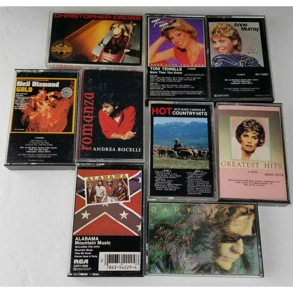 Neil Diamond Alabama Daryl Hall Anne Murray Toni Tennille Christopher Cross Tape